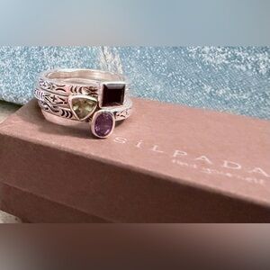 SILPADA VINTAGE RARE .925 Sterling Silver Stackable Rings_Size 8